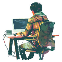 Canvas Print - png person person electronics furniture.