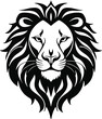 © Sabbir - Majestic Lion Head Vector Art - Bold Black and White Tribal Design