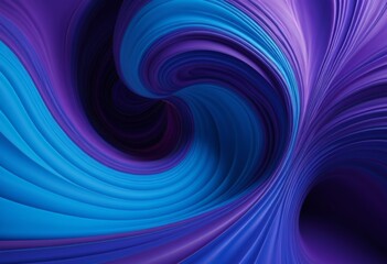 Wall Mural - Close-up of a purple and blue swirl on a black background