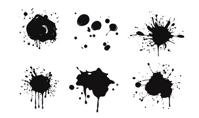 Wall Mural - splash ink drops vector illustration minimalist style for graphic design projects