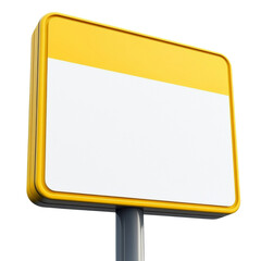 Aufkleber - Radiant promotional sign with a blank display area showcasing a vibrant yellow border and clear visibility