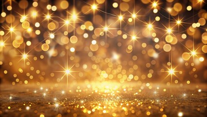 Poster - Golden Sparkle Background Shimmering Lights and Glittering Surface Ideal for Festive Designs