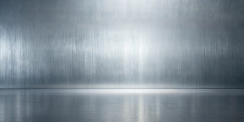 Aufkleber - Reflective Floor and Brushed Metal Wall Studio Background Ideal for Product Displays and Mockups
