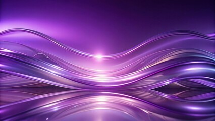 Aufkleber - Abstract Purple Swirling Waves Reflecting Light and Shadow on a Smooth Surface