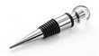 © Papillon - Chrome-and-Glass Wine Bottle Stopper on White Background