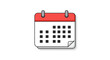 © diditlagi - Red And White Pixel Art Calendar Icon Illustration