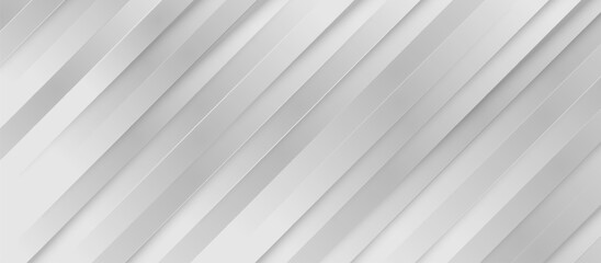 Fototapete - White Abstract Diagonal Lines Background with Subtle Shadows