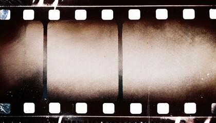Aufkleber - vintage distressed film strip texture with scratches and grain for retro web design print media backgrounds and branding projects

