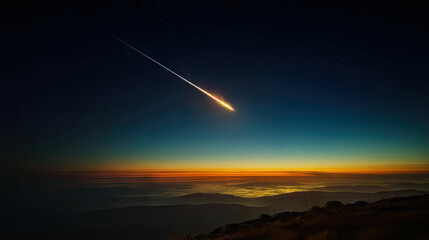 Wall Mural - shooting star meteor night sky space cosmos celestial event astronomy
