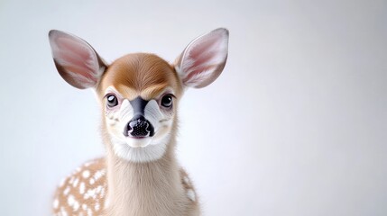 Wall Mural - Cute fawn portrait, close-up, studio shot