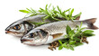 © Shakhayat - Two raw fresh grey mullet fishes lies on light wooden table with