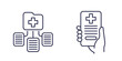 © nexusby - medical documents and patient files line icons