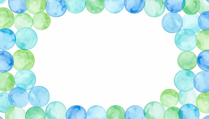 Fototapete - Watercolor frame makes you feel light and happy with firefly inspired design, presenting an empty space for your creativity