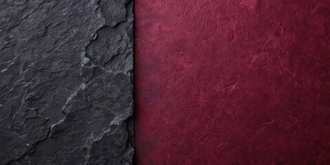 Poster - Dark Grey and Deep Burgundy Stone Texture Background, Ideal for Design Projects Requiring a Rugged and Elegant Feel