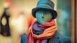 © Creations Photo  - A headless mannequin modeling a stylish scarf and hat.