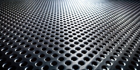 Aufkleber - Abstract Metal Surface with Regularly Spaced Circular Perforations Creates a Textured Pattern