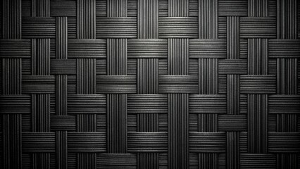 Aufkleber - Dark Interwoven Textile Pattern A Detailed Macro Shot of a Black Woven Fabric Texture
