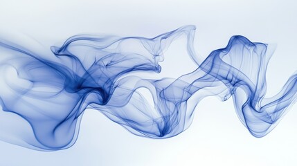 Poster - Soft blue abstract background with flowing ink shapes, dreamy watercolor textures, subtle gradients, peaceful and artistic atmosphere
