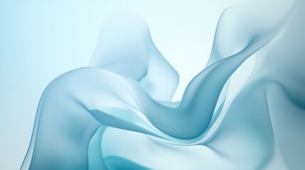 Poster - Soft blue abstract background with flowing ink shapes, dreamy watercolor textures, subtle gradients, peaceful and artistic atmosphere