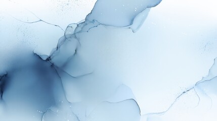 Poster - Soft watercolor textures and gentle blue tones create a serene abstract background. Ideal for creative, relaxing, and meditative branding.