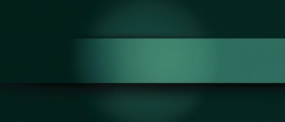 Wall Mural - abstract dark green background with horizontal banner for product display or text overlay concept of