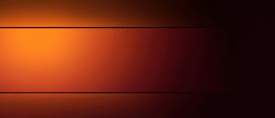Wall Mural - abstract gradient background with horizontal line in warm orange and brown tones, creating a modern 