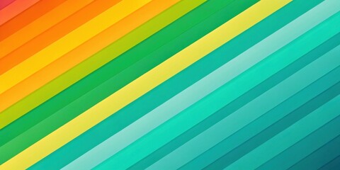 Aufkleber - Vibrant Diagonal Stripes in a Spectrum of Saturated Hues, Ideal for Modern Design Projects and Presentations