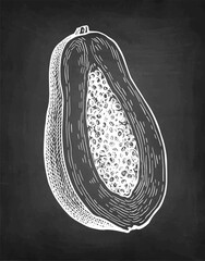 Wall Mural - papaya chalk sketch.