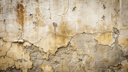 Poster - Textured Weathered Wall Surface Showing Extensive Deterioration and Flaking Paint