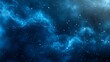 © Riffat - lue abstract wallpaper with glowing neural connections floating in deep liquid-like space