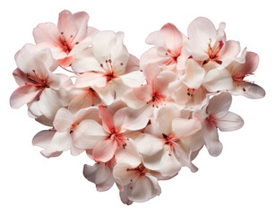 Canvas Print - png flowers in heart shape blossom petal plant.