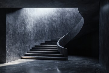 Aufkleber - Modern interior design featuring minimalist architecture and natural light in a spacious room