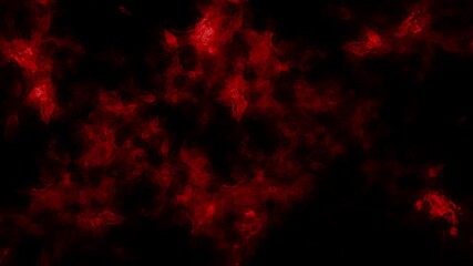 Wall Mural - red and black chaos storm 4k loop features shifting shapes of intense glowing red against a black ba
