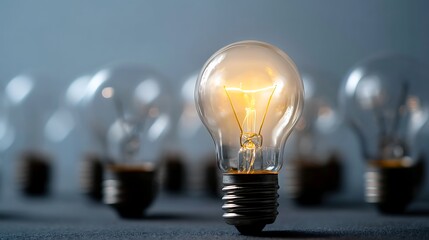 Poster - A bright idea, light bulb concept, business growth, innovation, entrepreneur or entrepreneurialism