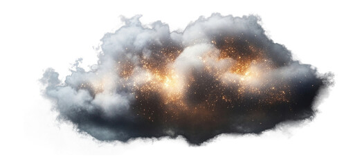 Wall Mural - png cloud with a sparkle background light illumination.
