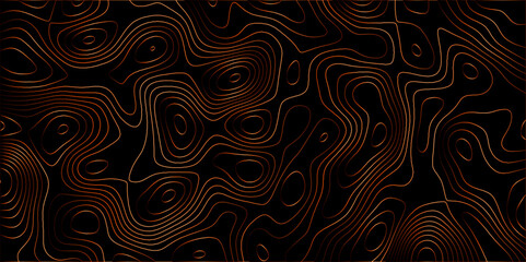Topographic canyon geometric map relief texture with curved layers and shadow .Abstract geometric topographic contour map background. Panorama view gradient multicolor wave curve .	
