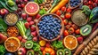 © Supittra - Vibrant Harvest: Colorful Fruits, Nuts, Seeds & Dried Vegetables