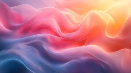 Wall Mural - Abstract Colorful Waves of Fabric Texture