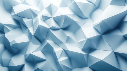 Wall Mural - Modern geometrical surface with blue undertones and fragmented polygons