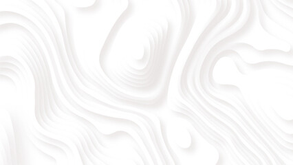 Wall Mural - abstract white paper cut background with lines. modern white wavy background. white paper cut backgr