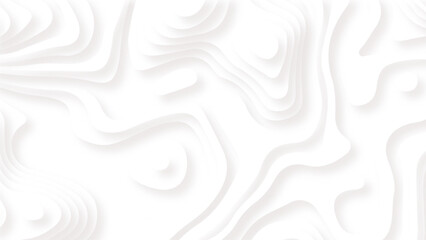 Wall Mural - abstract white paper cut background with lines. white wave paper curved reliefs abstract background.