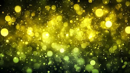 Wall Mural - Abstract Yellow and Green Bokeh Background with Soft Lighting Effect