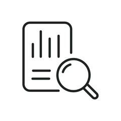 Wall Mural - analyis thin line icons. editable stroke and perfect pixel on transparent background