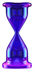 Wall Mural - png neon hourglass wireframe light illuminated technology.