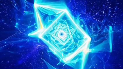 Wall Mural - vibrant blue space background with cosmic light and abstract design