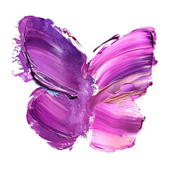 Canvas Print - png paint butterfly shape brush stroke purple pink