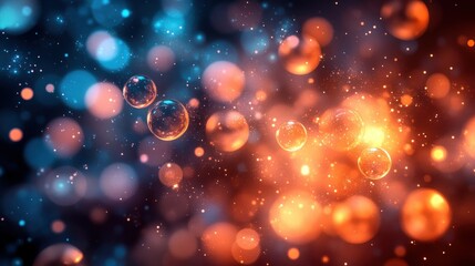 Wall Mural - Abstract bokeh spheres in vibrant colors