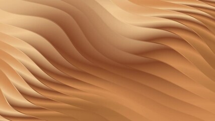 3d animation, abstract brown waves motion background seamless looping