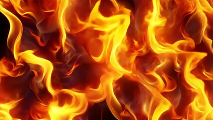 Poster - Fiery Flames Dance A Seamless Loop of Intense Heat and Burning Passion