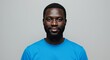 © Fudi - Portrait of a Serene Black Man in a Blue T-Shirt